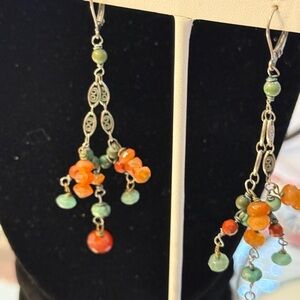 Colorful Beaded Dangle Earrings
